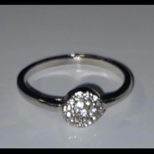 fake diamonds silver ring